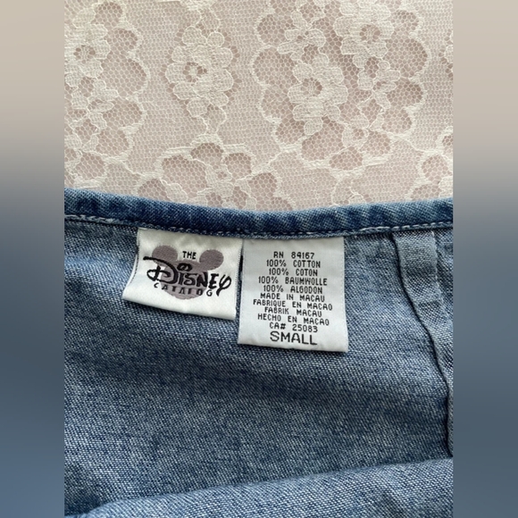 Embroidered Denim Wrap Skirt - Blue - Picture 5 of 6